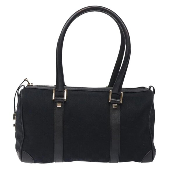 GUCCI GG Canvas Shoulder Bag Black Gold 000 0851 3754 Auth 132140 - Picture 12 of 15